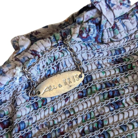 ALI and KRIS Floral Peplum Strapless Top, Size Large - Picture 2 of 7